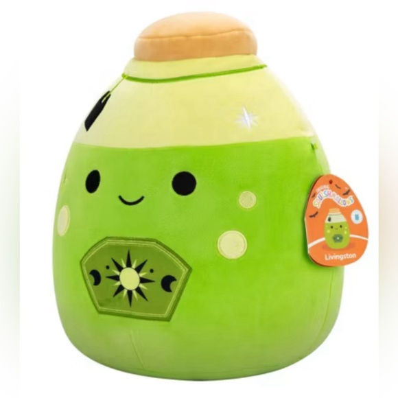 Livingston Magic Potion Squishmallow 12” Squishmallows Green w Cork Plush NWT - Picture 2 of 4